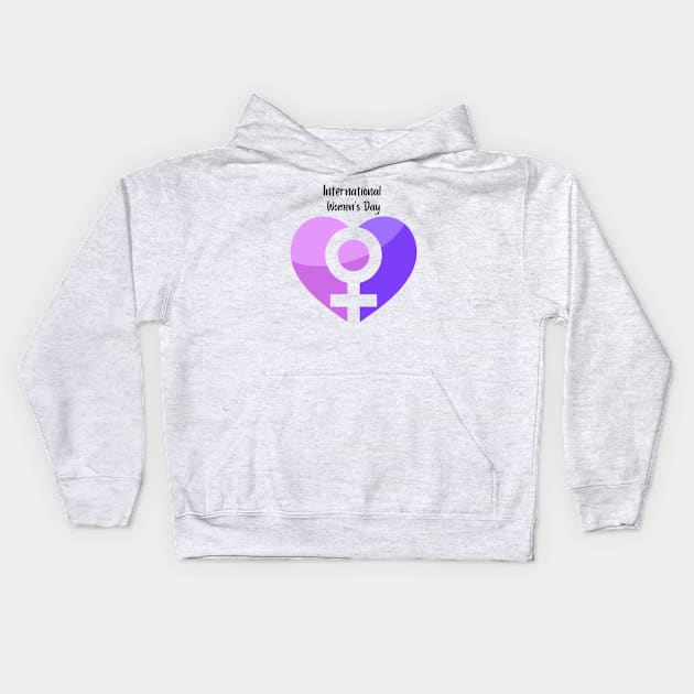 International Women's Day Kids Hoodie by nancy.hajjar@yahoo.com